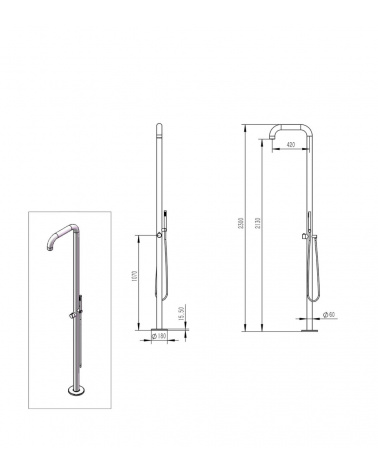 Doccia Sassari Inox Sined