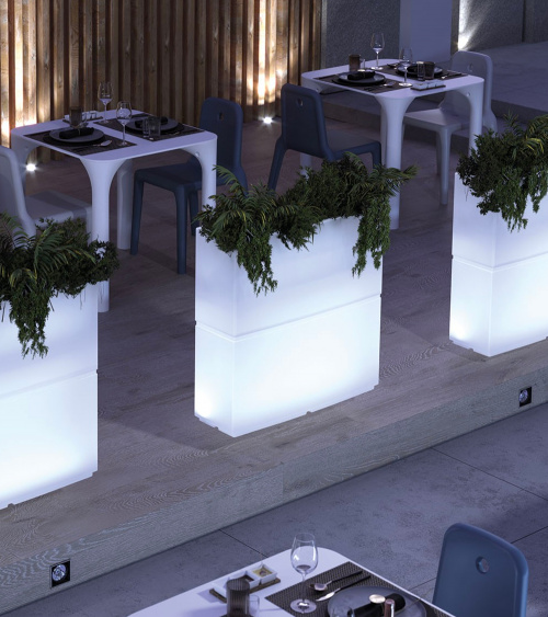 Fioriera Patio con luce LED Lyxo