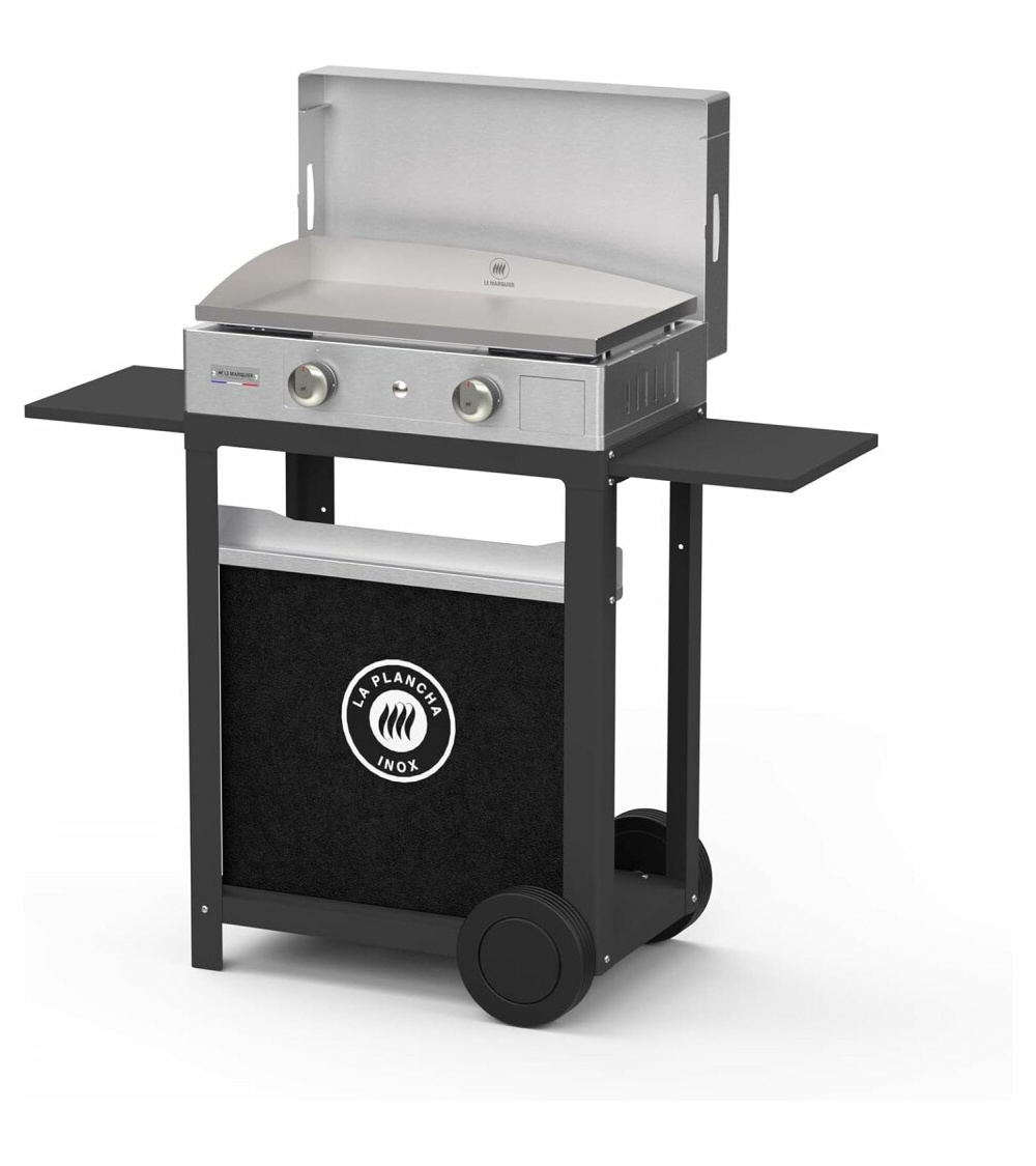 La Plancha 260 inox gas gpl con carrello Le Marquier