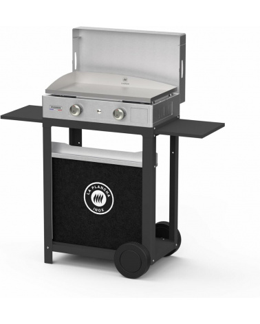 La Plancha 260 inox gas gpl con carrello Le Marquier