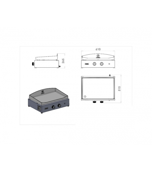 Plancha Pure 260 Gas gpl nera Le Marquier