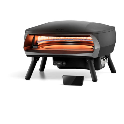 Forno pizza a gas Witt ETNA Rotante Control 16” Nero con pietra rotante - Outdoor Privé