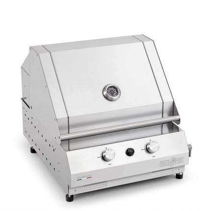 Barbecue a gas Pianeta Grill Fry Top 500 High con 2 Fuochi e Griglia scolo a V - Outdoor Privé