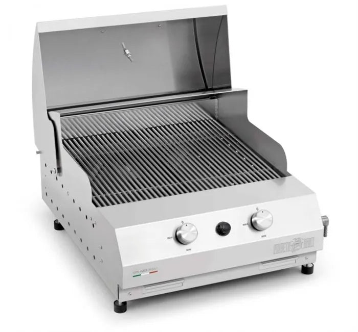 Barbecue a gas Pianeta Grill Fry Top 500 High con 2 Fuochi e Griglia scolo a V - Outdoor Privé