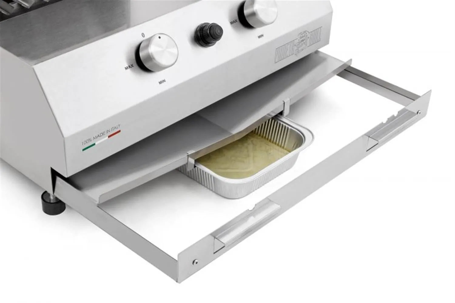 Barbecue a gas Pianeta Grill Fry Top 500 High con 2 Fuochi e Griglia scolo a V - Outdoor Privé