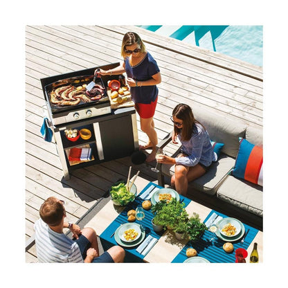 Carrello Allure Duo nero e acciaio Le Marquier - Outdoor Privé