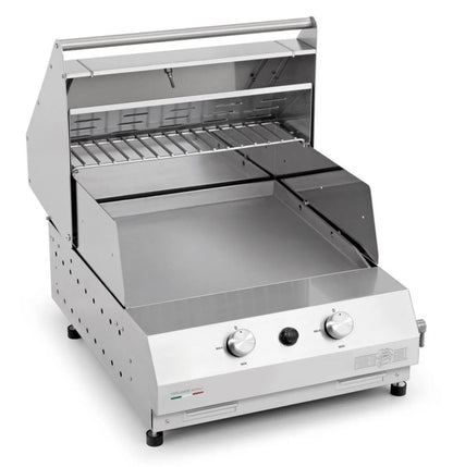Barbecue Plancha a gas Pianeta Grill Fry Top 500 High – 2 Fuochi Piastra Teppanyaki 6 mm - Outdoor Privé