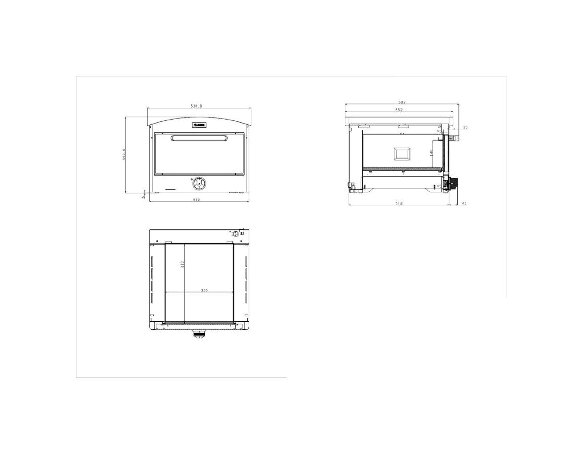 Forno Pizza elettrico 350 nero pietra refrattaria Le Marquier - Outdoor Privé