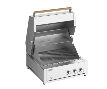Barbecue a gas da incasso e appoggio Pianeta Grill Fry Top 600 – 3 fuochi e griglie a tondino - Outdoor Privé