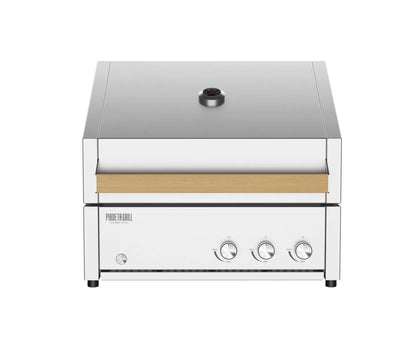 Barbecue a gas da incasso e appoggio Pianeta Grill Fry Top 600 – 3 fuochi e griglie a tondino - Outdoor Privé