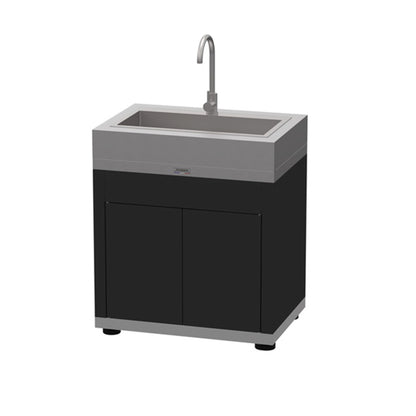 Mobile con lavandino e miscelatore Le Marquier DUO in acciaio inox - Outdoor Privé