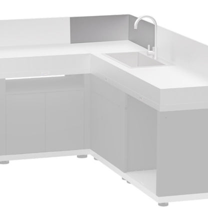 Pannello angolare paraschizzi per Cucina da esterno in Acciaio inox Le Marquier - Outdoor Privé