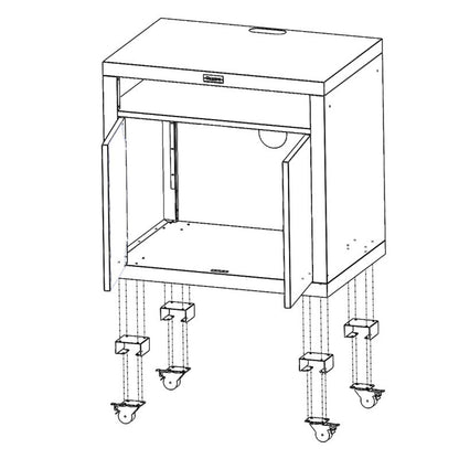 Kit Ruote mobili con fermo da Cucina da esterno Le Marquier - Outdoor Privé