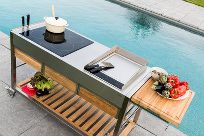 Cucina mobile per piano cottura con ruote Tomboy Duo Indu+ - Outdoor Privé