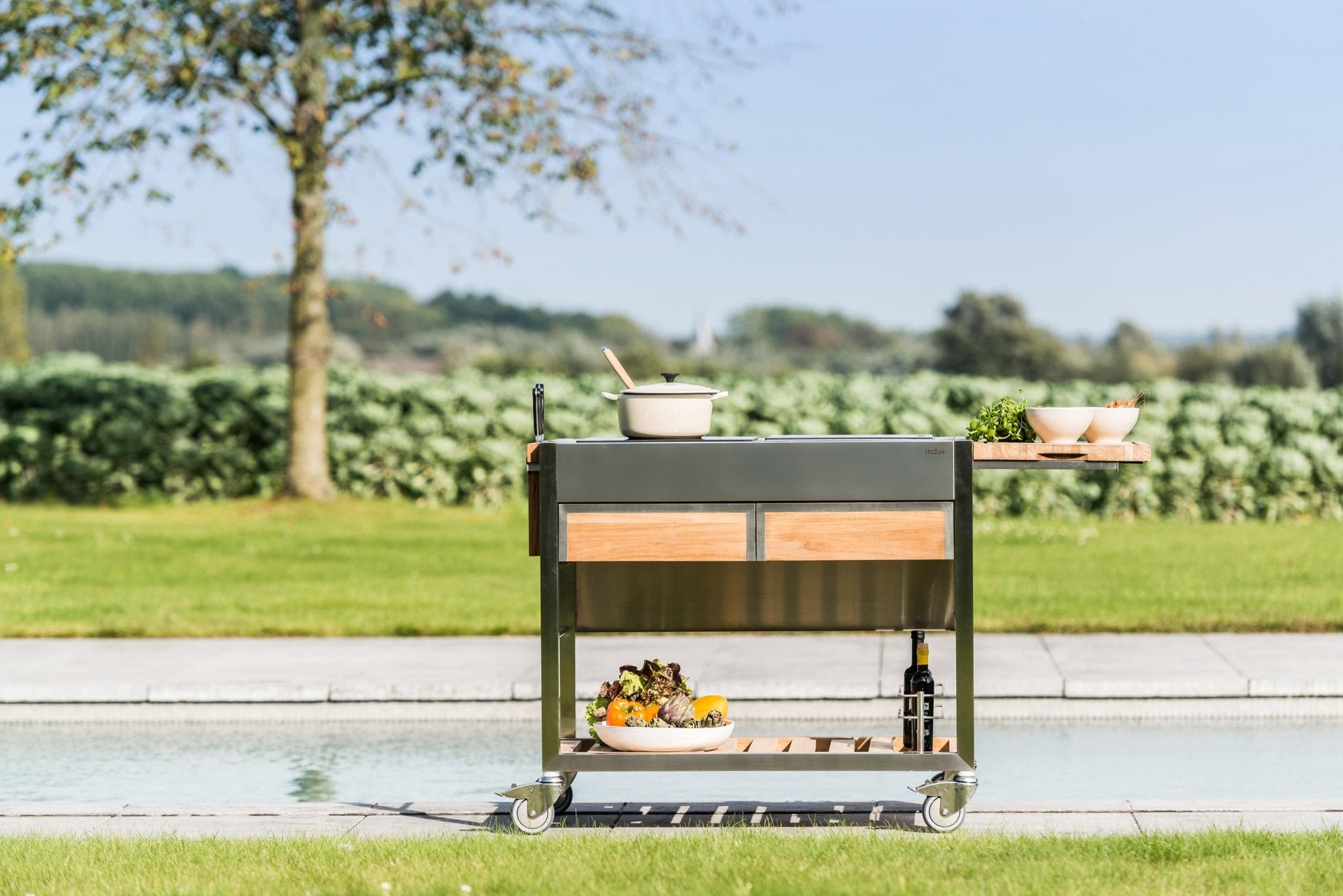 Cucina mobile per piano cottura con ruote Tomboy Duo Indu+ - Outdoor Privé
