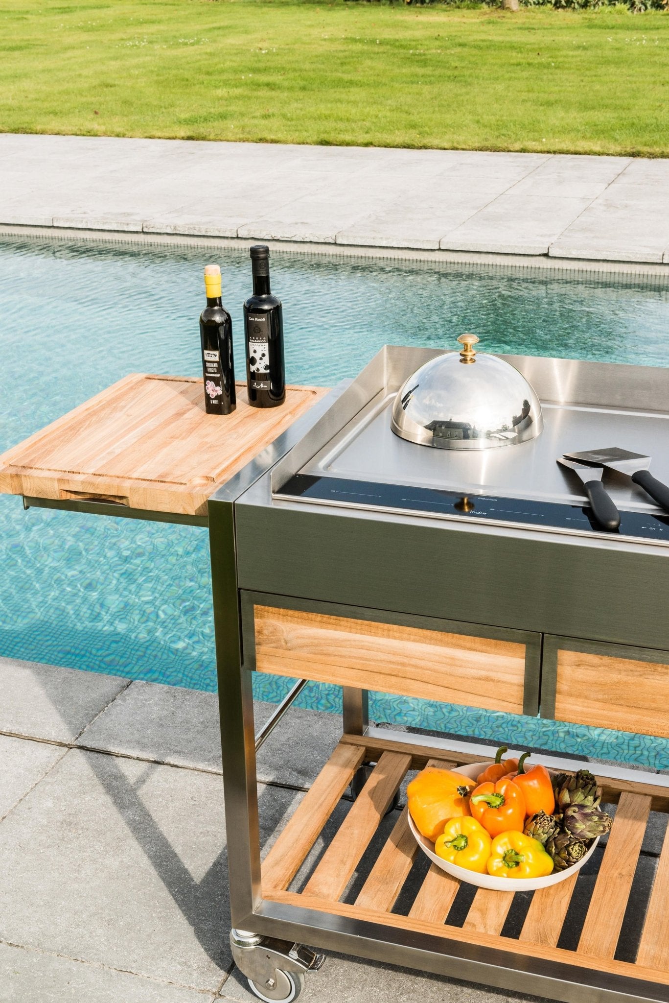 Cucina mobile per piano cottura con ruote Tomboy Duo Indu+ - Outdoor Privé