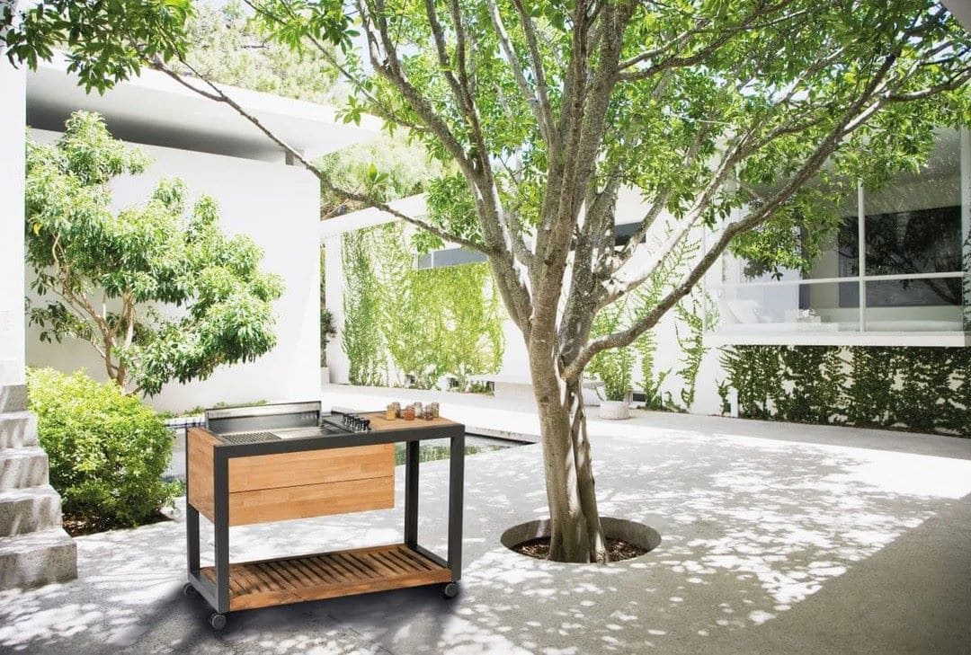 Cucina mobile per piano cottura con ruote Arvid Duo Indu+ - Outdoor Privé