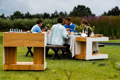 Cucina mobile per piano cottura con ruote Intas Duo Indu+ - Outdoor Privé