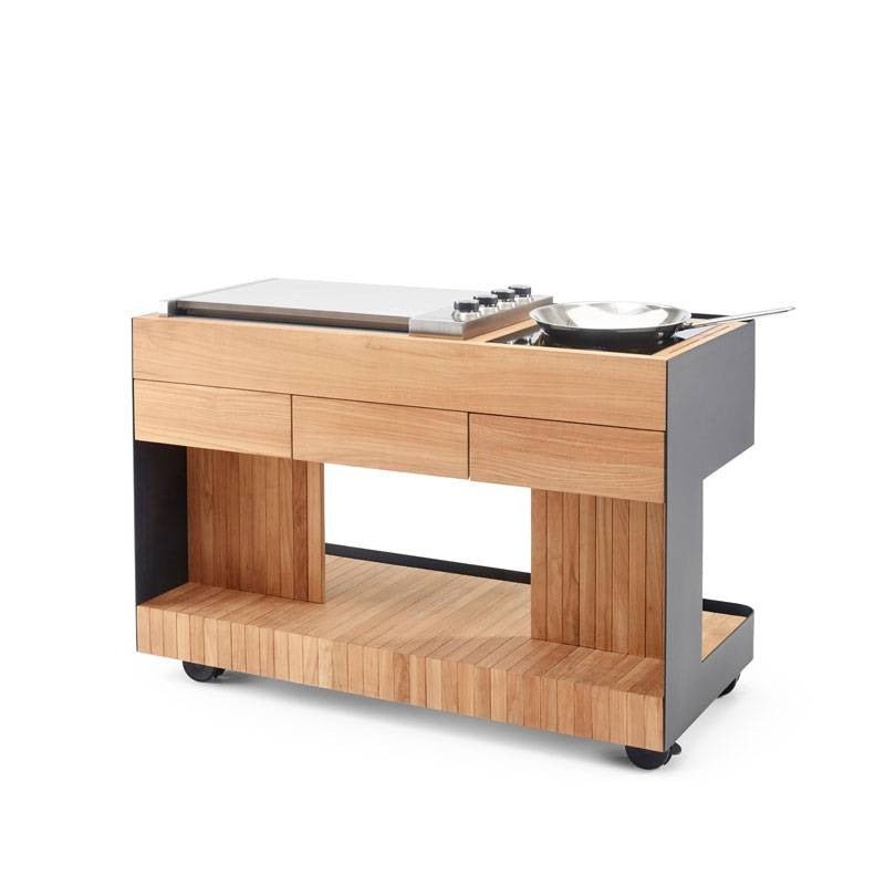 Cucina mobile per piano cottura con ruote Bilba Duo Indu+ - Outdoor Privé