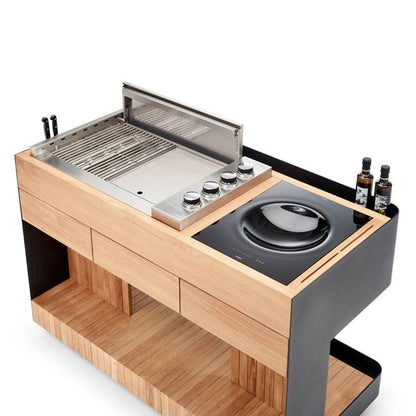 Cucina mobile per piano cottura con ruote Bilba Duo Indu+ - Outdoor Privé