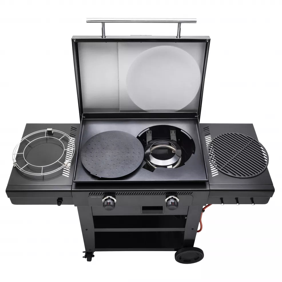 Barbecue Char-Broil Versa-Tile – piastra, griglia e forno pizza 3 in 1 - Outdoor Privé