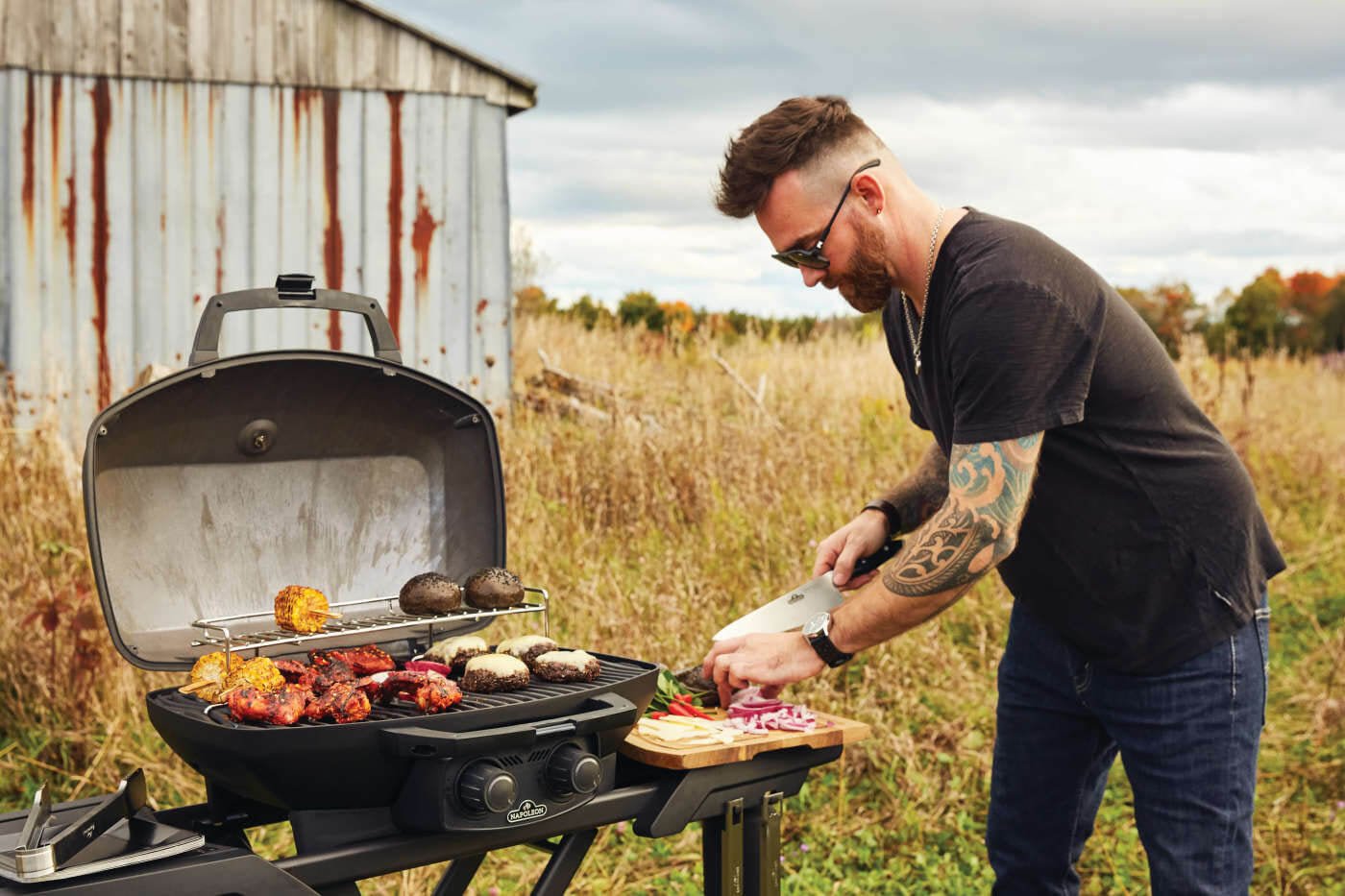 Barbecue a gas portatile Napoleon PRO285X – doppio bruciatore e carrello pieghevole - Outdoor Privé