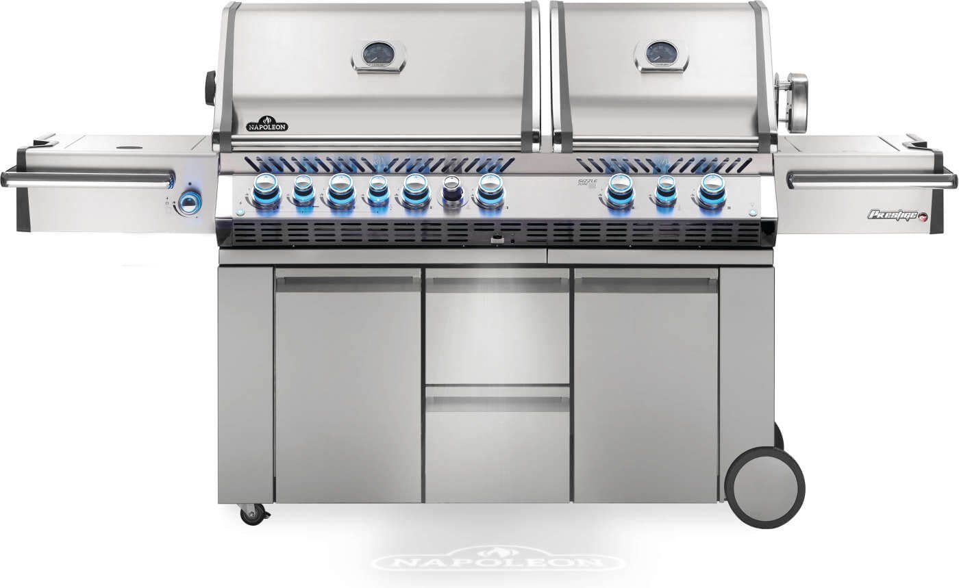 Barbecue a gas Napoleon Prestige PRO 825 RSIB – doppia cappa, girarrosto e infrarossi - Outdoor Privé