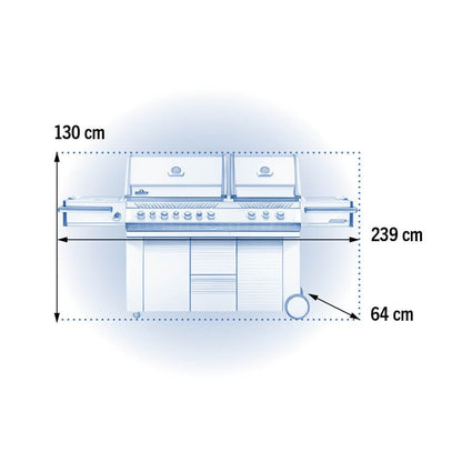 Barbecue a gas Napoleon Prestige PRO 825 RSIB – doppia cappa, girarrosto e infrarossi - Outdoor Privé