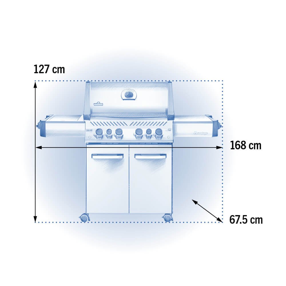 Barbecue a gas Napoleon Prestige P500RSIBPK – 4 bruciatori, sizzle zone e girarrosto - Outdoor Privé