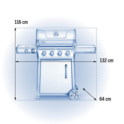 Barbecue a gas Napoleon Freestyle 425 SB – 4 bruciatori e sizzle zone - Outdoor Privé