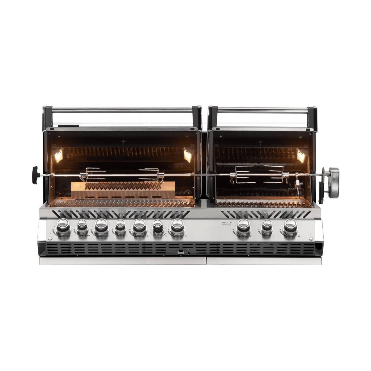 Barbecue a gas da incasso Napoleon Prestige BIPRO825RBI – doppia cottura, girarrosto e infrarosso professionale