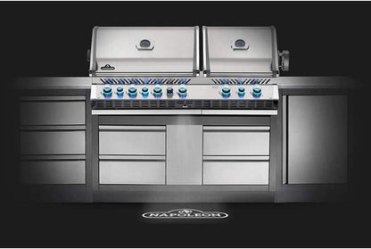 Barbecue a gas da incasso Napoleon Prestige BIPRO825RBI – doppia cottura, girarrosto e infrarosso professionale