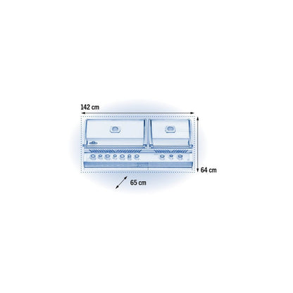 Barbecue a gas da incasso Napoleon Prestige BIPRO825RBI – doppia cottura, girarrosto e infrarosso professionale