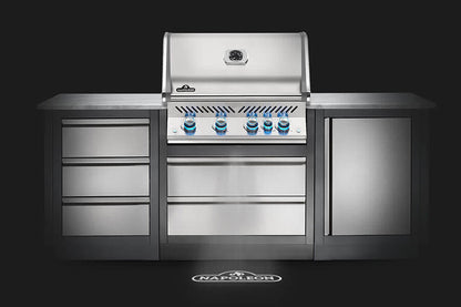 Barbecue a gas da incasso Napoleon Prestige BIPRO500RB – 4 bruciatori, girarrosto e infrarosso posteriore - Outdoor Privé