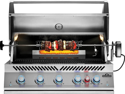 Barbecue a gas da incasso Napoleon BIG38RB – 6 bruciatori, girarrosto e infrarosso posteriore - Outdoor Privé