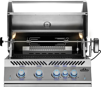 Barbecue a gas da incasso Napoleon BIG32RB – 5 bruciatori, girarrosto e infrarosso posteriore - Outdoor Privé