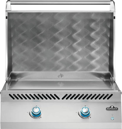 Plancha a gas da incasso Napoleon BIG32FT – 2 bruciatori U, doppia zona e acciaio inox professionale - Outdoor Privé