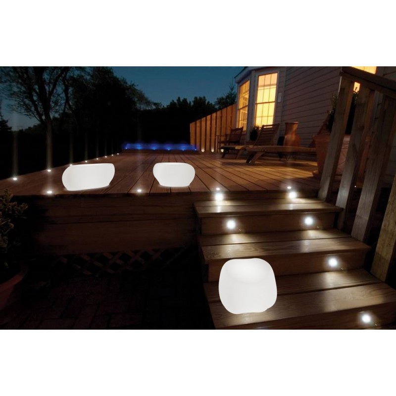 Complemento d'arredo luminoso fotovoltaico Light Stone in polietilene - Outdoor Privé