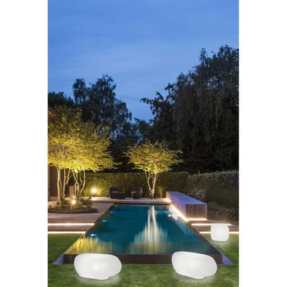 Complemento d'arredo luminoso fotovoltaico Light Stone in polietilene - Outdoor Privé