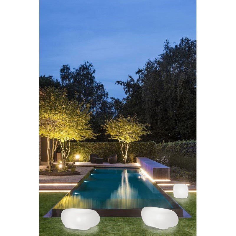 Complemento d'arredo luminoso fotovoltaico Light Stone in polietilene - Outdoor Privé