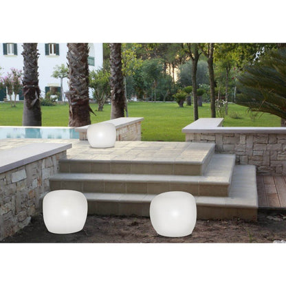 Complemento d'arredo luminoso fotovoltaico Light Stone in polietilene - Outdoor Privé