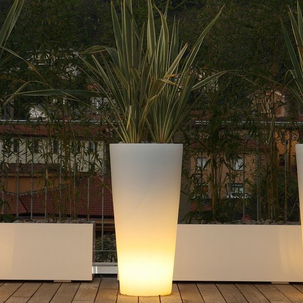 Vaso luminoso Tondo 102 SL in resina rotondo 102 cm Arkema - Outdoor Privé