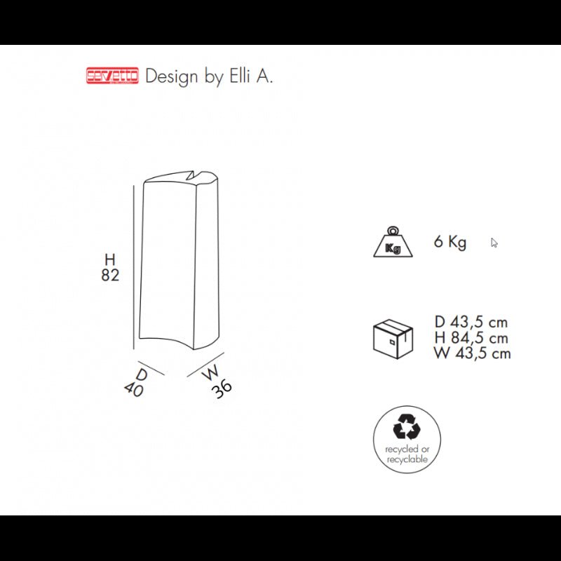 Sgabello Kalispera Alto da Giardino 40x82 cm in Resina Arkema - Outdoor Privé