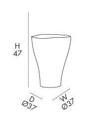 Tavolino Felix in resina colorata per arredo giardino Arkema - Outdoor Privé
