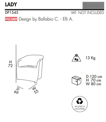 Poltrona Lady da esterno Arkema - Outdoor Privé