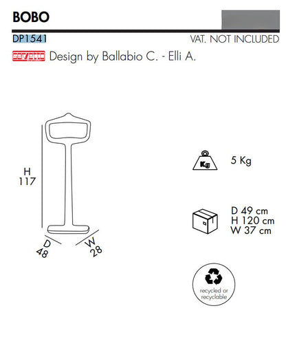 Appendiabiti Bobo in polietilene Arkema - Outdoor Privé