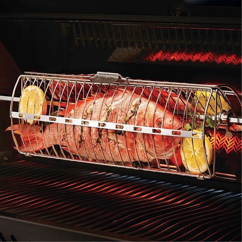 CESTELLO PER PESCE INOX GIRARROSTO NAPOLEON - Outdoor Privé