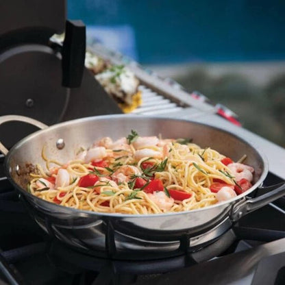 WOK INOX 30 CM CON MANICO NAPOLEON - Outdoor Privé