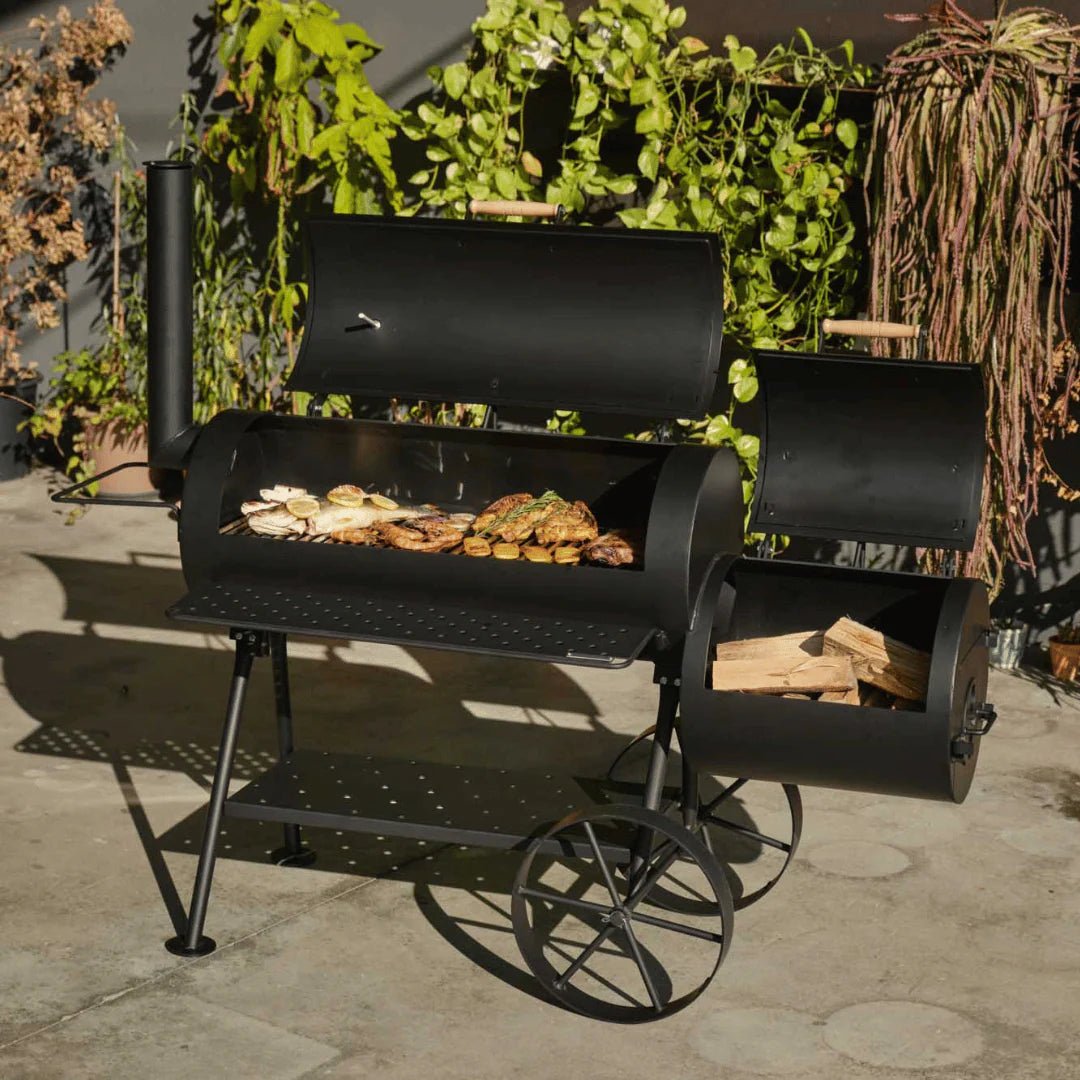Barbecue a legna e carbone con affumicatore Flamec Tiberio - Outdoor Privé