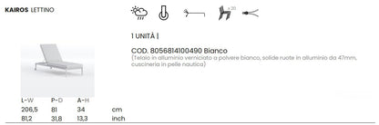 Lettino prendisole Kairos Solaris - Outdoor Privé